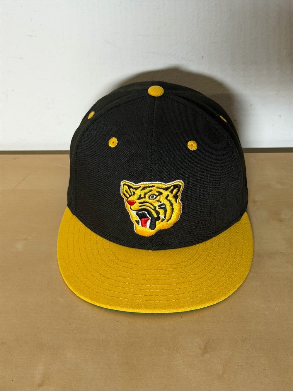 Osaka Tigers EFF DNA Ebbets Field Flannels Black Yellow Fitted Hat Cap Sz 7 1/8